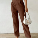 Essnce pantalones conicos de unicolor casuales y de estilo urbano para mujeres