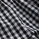 NEW DAZY Camisa de damas a cuadros con mangas cortas, cuello en V, y cremallera