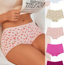 Ropa interior cuadrada de corte elegante para mujeres con estampado de cerezas