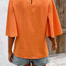 NEW  LUNE Blusa Retro de Cuello Redondo con Bordado y Encaje Ondulado con Estampado Aleatorio