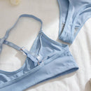 Conjunto de lenceria de 6 piezas con sujetador cruzado y tanga de la coleccion romantica