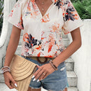NEW EMERY ROSE Camisa de manga corta para mujer con estampado floral de moda