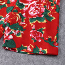 LUNE Shorts casuales con estampado floral y cintura elastica para mujer para vacaciones