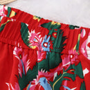LUNE Shorts casuales con estampado floral y cintura elastica para mujer para vacaciones