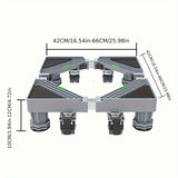 Base Ajustable y Extraíble para Electrodomésticos - Acero Inoxidable, Apto para Lavadoras, Refrigeradores y Secadoras, Rodillo Fácil de Nivelar en Cualquier Superficie, Electrodomésticos Inconvenientes, Rodillo Universal