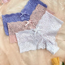 Braguitas romanticas de encaje para mujer, conjunto de 3 piezas con cintura alta