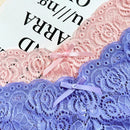 Braguitas romanticas de encaje para mujer, conjunto de 3 piezas con cintura alta