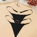 2 piezas de Sexy panties para mujeres en color Negro con diseno T-Back