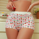 FloralLove Breves diarios simples con estampado de fresas para mujer