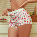 FloralLove Breves diarios simples con estampado de fresas para mujer