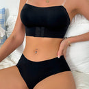 Set de 2 piezas de sujetador invisible con tirantes transparentes para verano, cierre frontal sin tirantes y realce de copa adhesiva