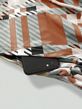 Unity Pantalones casuales con bolsillos y cordon en la cintura con estampado completo