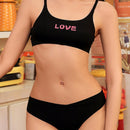 NEW Juego de ropa interior inalambrica y delgada para mujer con estilo dulce de chica en colores pastel (2 piezas) sin copas acolchadas