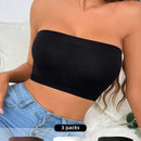 Set de 3 tubos casuales para mujeres de unicolor