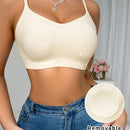 Ropa interior de mujer sin costuras, con tirantes de gel, soporte ajustable y sin anillo de acero