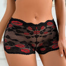 1 pieza Ropa interior femenina romantica semi-transparente de encaje sexy de la serie