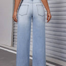 Essnce Pantalones Jeans casuales de pierna ancha en unicolor para mujer