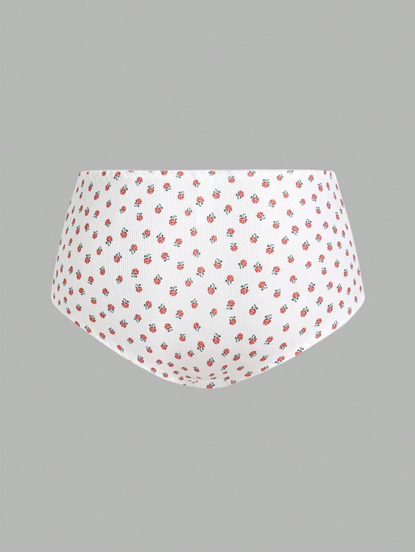 Conjunto de Tangas de triangulo casual con estampado completo para mujeres
