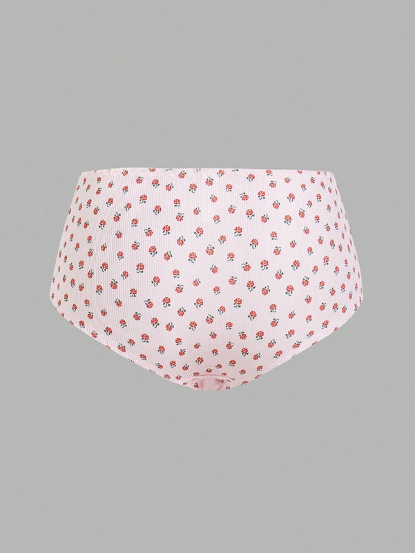 Conjunto de Tangas de triangulo casual con estampado completo para mujeres