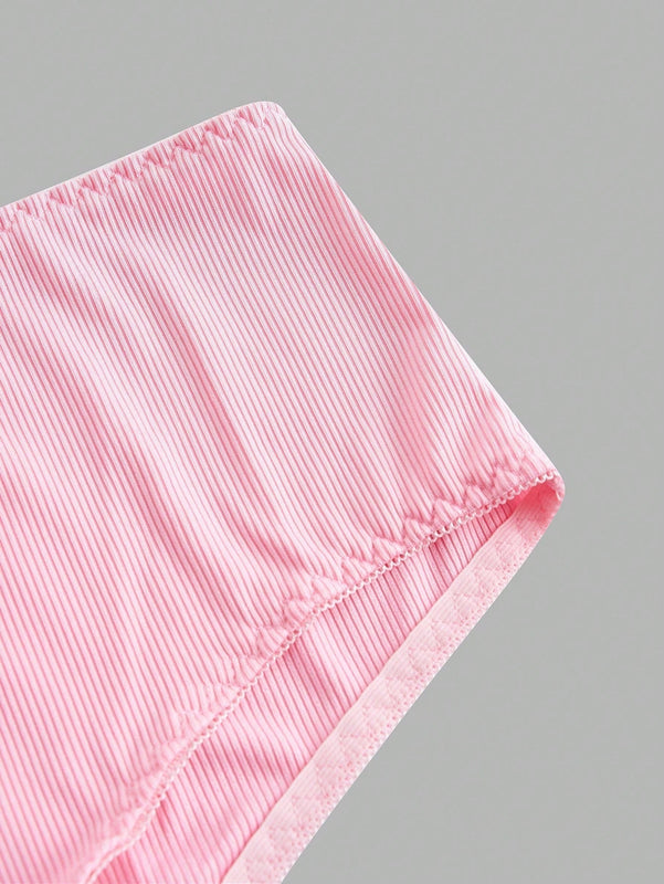 Conjunto de Tangas de triangulo casual con estampado completo para mujeres