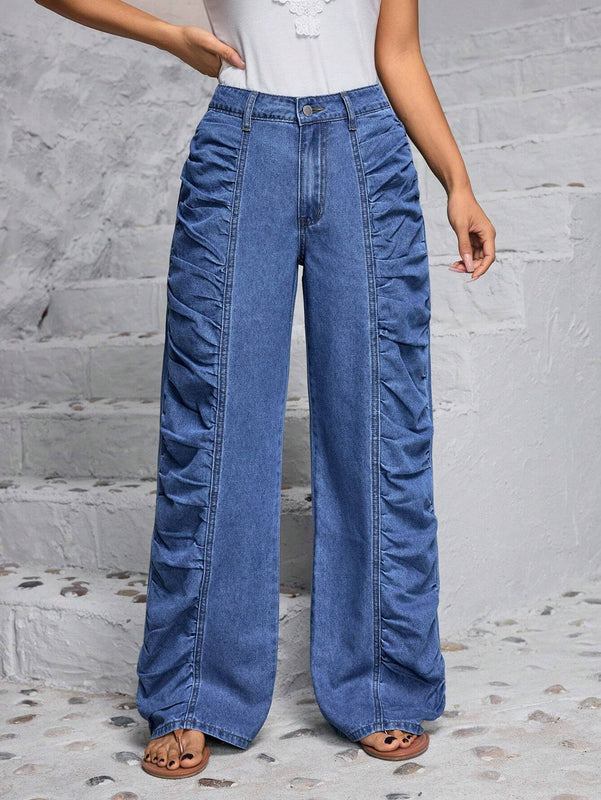 LUNE Jeans de mezclilla simple y sencillo de todos los dias para damas