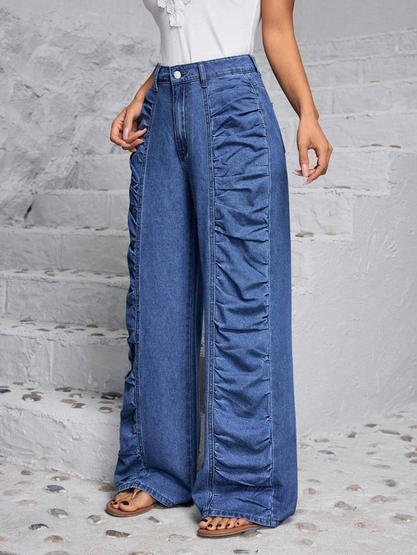 LUNE Jeans de mezclilla simple y sencillo de todos los dias para damas
