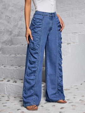 LUNE Jeans de mezclilla simple y sencillo de todos los dias para damas