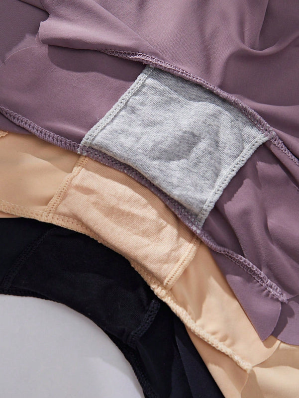Calzones de mujer sin costuras con angulo plano, paquete de 3 piezas