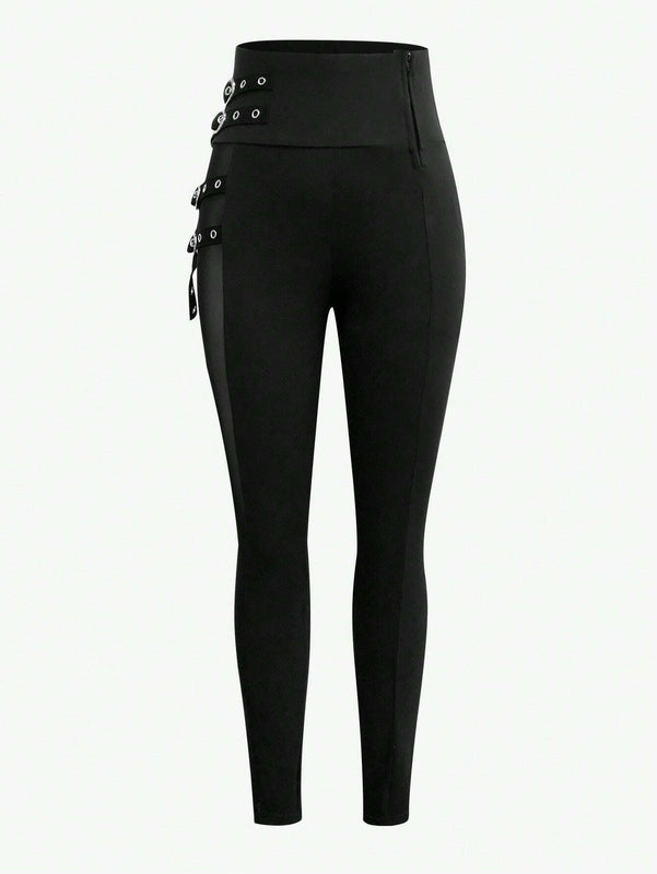 Essnce Pantalones casuales sencillos de unicolor para el uso cotidiano de las mujeres