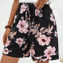 EMERY ROSE Pantalones cortos de tela elastica para mujer con estampado floral de verano