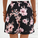 EMERY ROSE Pantalones cortos de tela elastica para mujer con estampado floral de verano