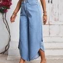 LUNE Jeans casuales de pierna ancha con diseno de moda para vacaciones