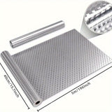 1pc Revestimiento de Estante de Cocina Impermeable y Resistente al Aceite - Fácil de Pegar y Despegar, Perfecto para Armarios, Cajones y Revestimiento Trasero de Estufa