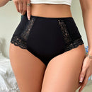 Panties triangulares de encaje de unicolor de moda para mujer