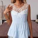 Clasi Camisa diaria sin mangas para mujer con impresion aleatoria