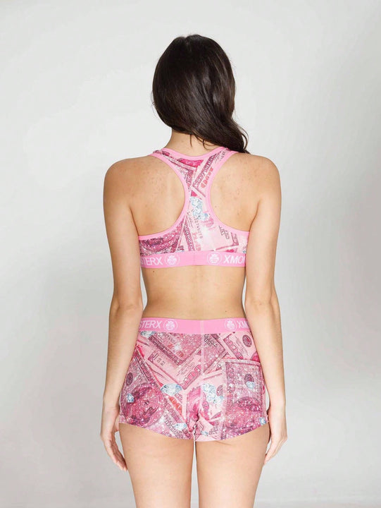 Conjunto deportivo casual para mujer que incluye banda tejida con letra, top deportivo y ropa interior, ropa de fitness para ciclismo y ejercicios