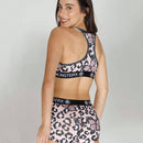 Conjunto deportivo de sujetador y ropa interior de poliester transpirable para mujeres, diseno sin espalda, para ciclismo, estilo corto