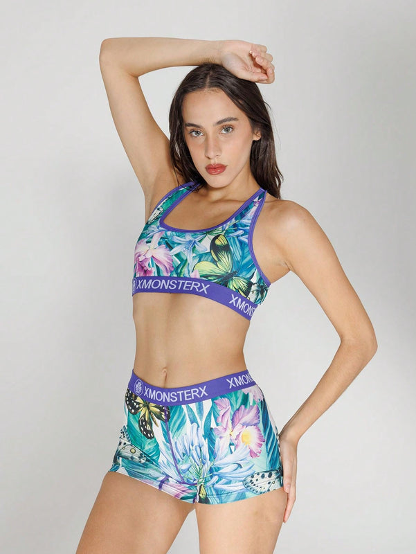 NEW Conjunto de shorts deportivos transpirables de poliester para mujer, que incluye ropa interior adelgazante y realzadora de la espalda