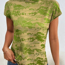 Clasi Camisa casual impresa de estilo vintage para mujeres para uso diario