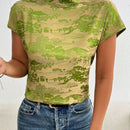 Clasi Camisa casual impresa de estilo vintage para mujeres para uso diario