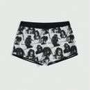 Romwe grunge punk 1 pieza calzoncillos boxer con estampado total de punk oscuro, distopia, hip hop, trenzas