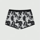 Romwe grunge punk 1 pieza calzoncillos boxer con estampado total de punk oscuro, distopia, hip hop, trenzas