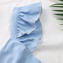 NEW  EZwear Blusa casual sin mangas de verano con bloques de color, dobladillo con volantes y lazo