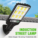 2 unidades de luces de movimiento solares con control remoto, luces de seguridad alimentadas por panel solar, luces de camino para jardín, garaje, patio trasero, patio