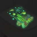 1pieza Calcomanía de inodoro iluminada Cartoon, patrón de mundo submarino de pez diablo coral, calcomanía autoadhesiva para pared, decoración de pared para dormitorio, entrada, sala de estar, porche
