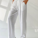 EZwear Pantalones largos de mujer en unicolor para uso diario en verano