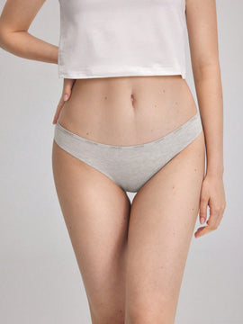 Leisure Ropa interior femenina diaria sencilla de triangulo unicolor (juego de 2)