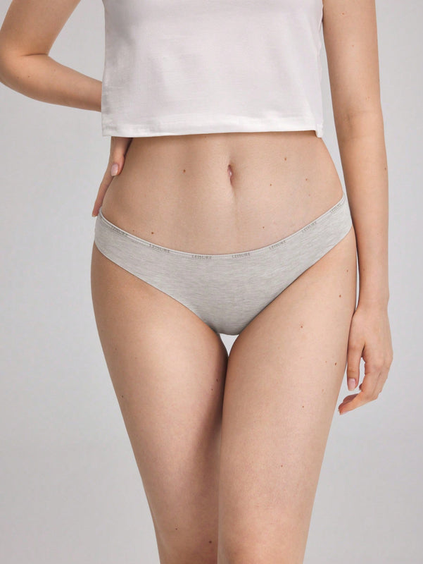 Leisure Ropa interior femenina diaria sencilla de triangulo unicolor (juego de 2)