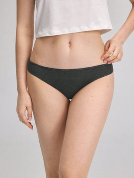 Leisure Ropa interior femenina diaria sencilla de triangulo unicolor (juego de 2)