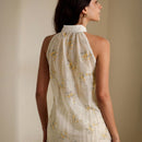 Prive Camisa para mujer con estampado aleatorio y decoracion de lazo